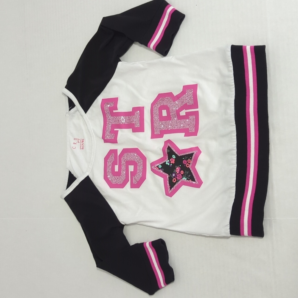 CRB Girl STAR Top Girls Sparkle Shirt Size Small 7/8